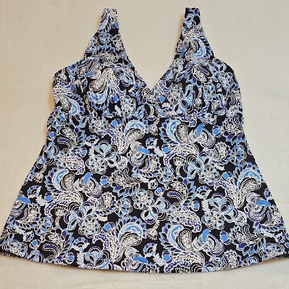 L.L. Bean Blue Tankini Size18
